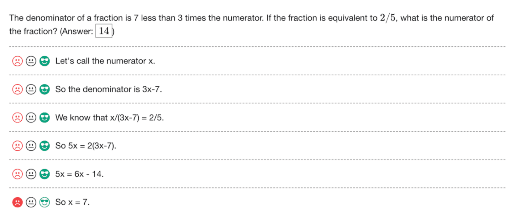 Math steps